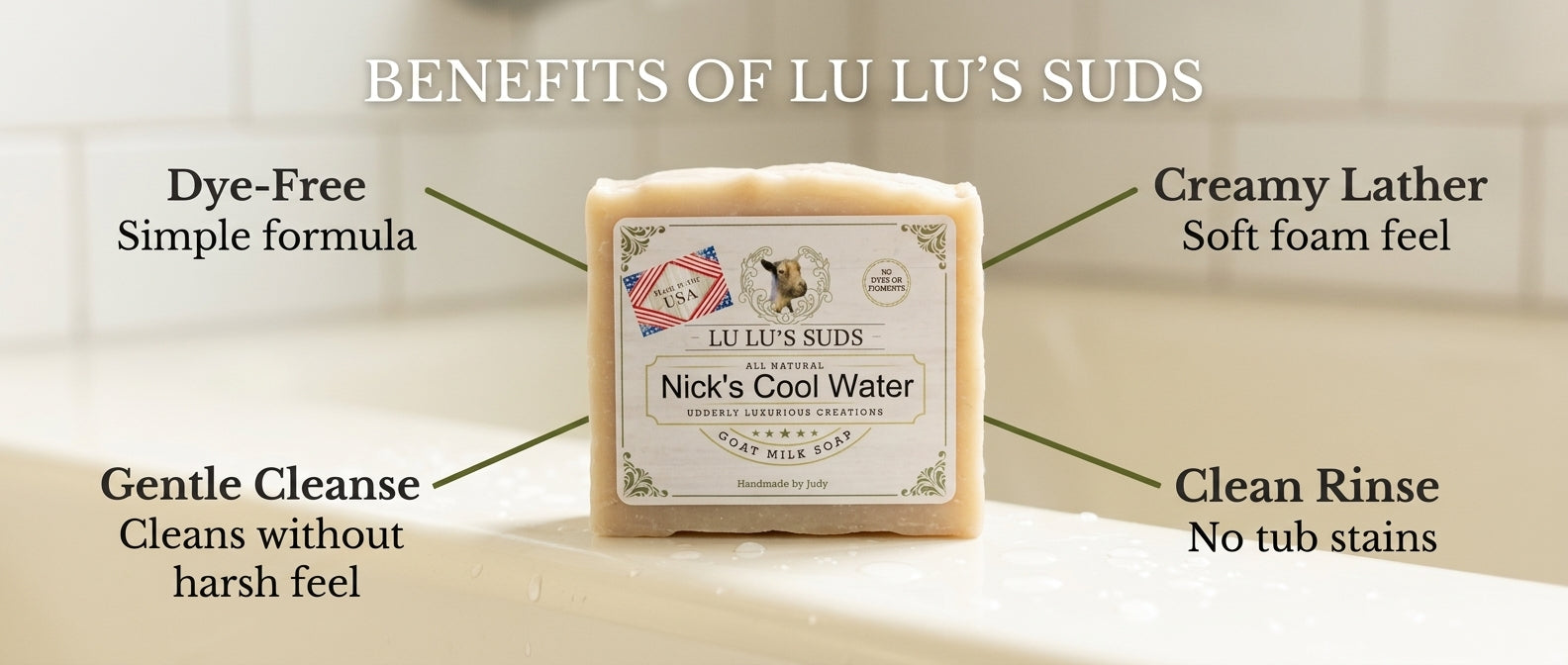 Nick's Cool Water Goat Milk Soap 5 oz.