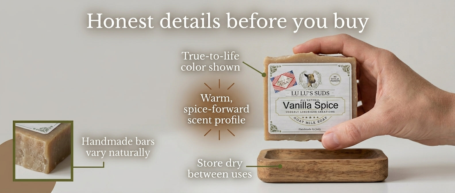 Vanilla Spice Goat Milk Soap 5 oz.