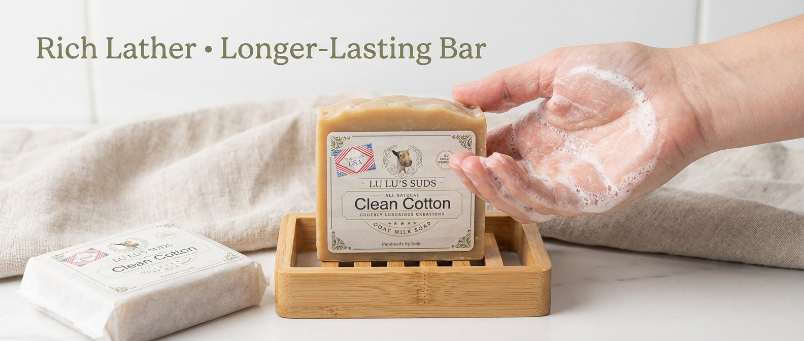 Clean Cotton Goat Milk Soap 5 oz.