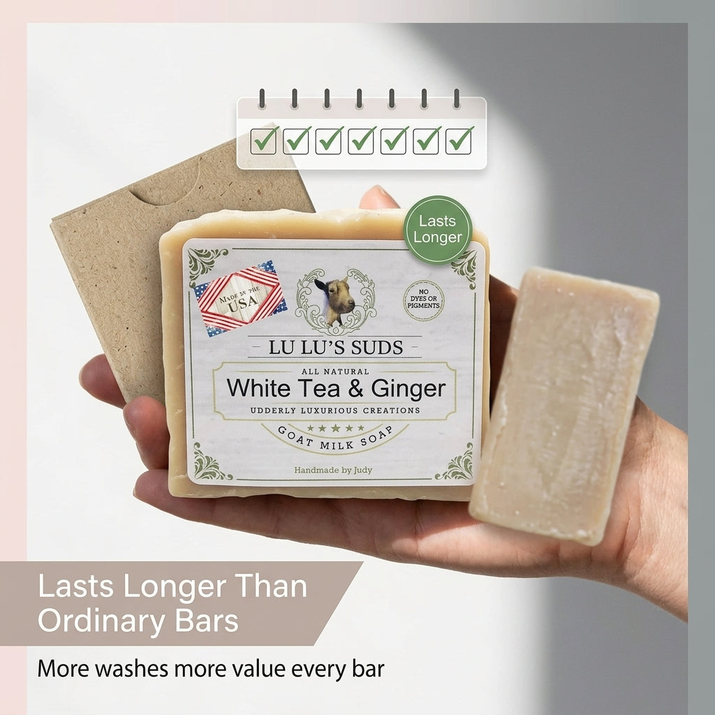 White Tea & Ginger Goat Milk Soap 5 oz.