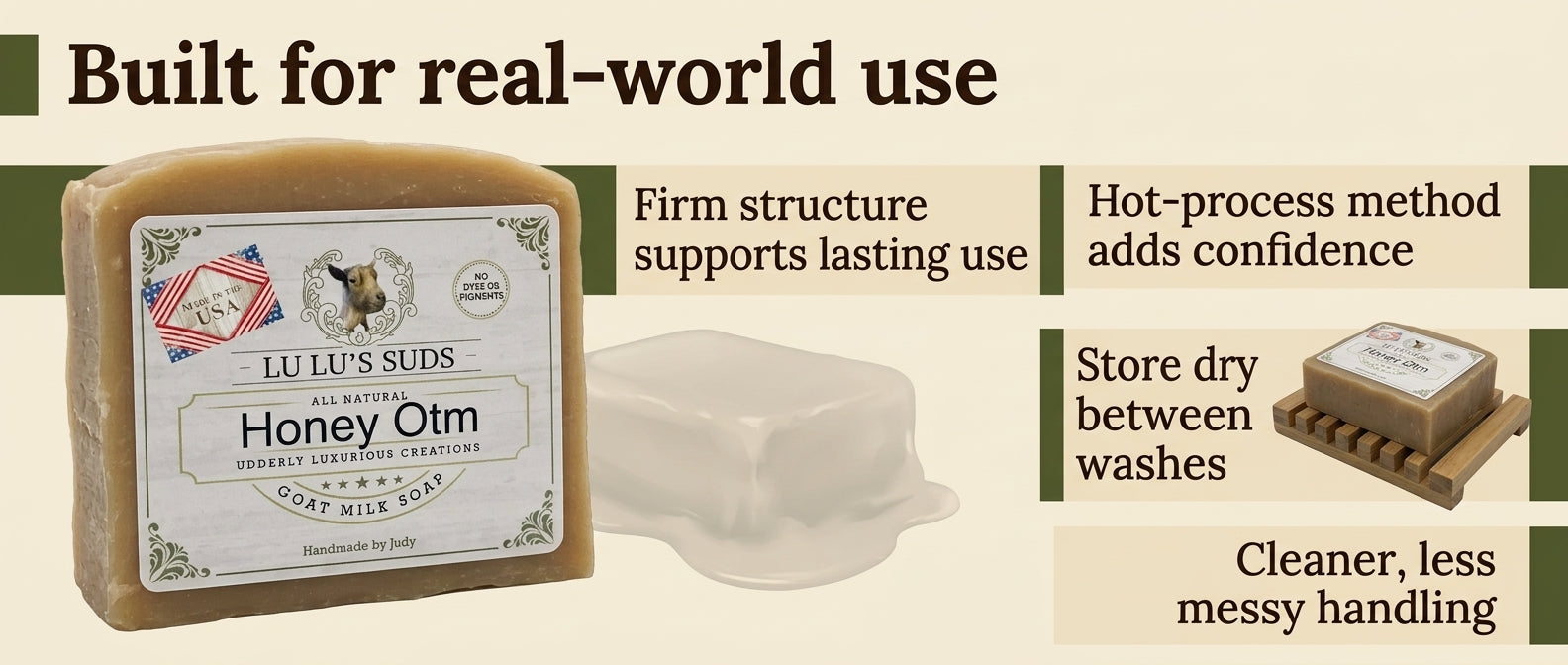 Honey Oatmeal Goat Milk Soap 5 oz.