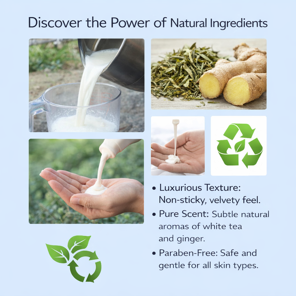 White Tea & Ginger Goat Milk Lotion 8 oz.