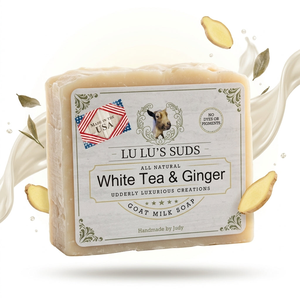 White Tea & Ginger Goat Milk Soap 5 oz.