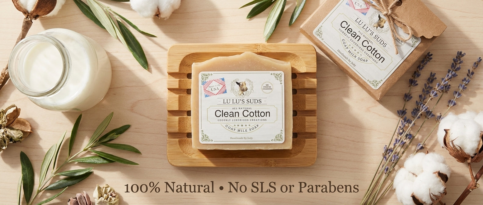 Clean Cotton Goat Milk Soap 5 oz.
