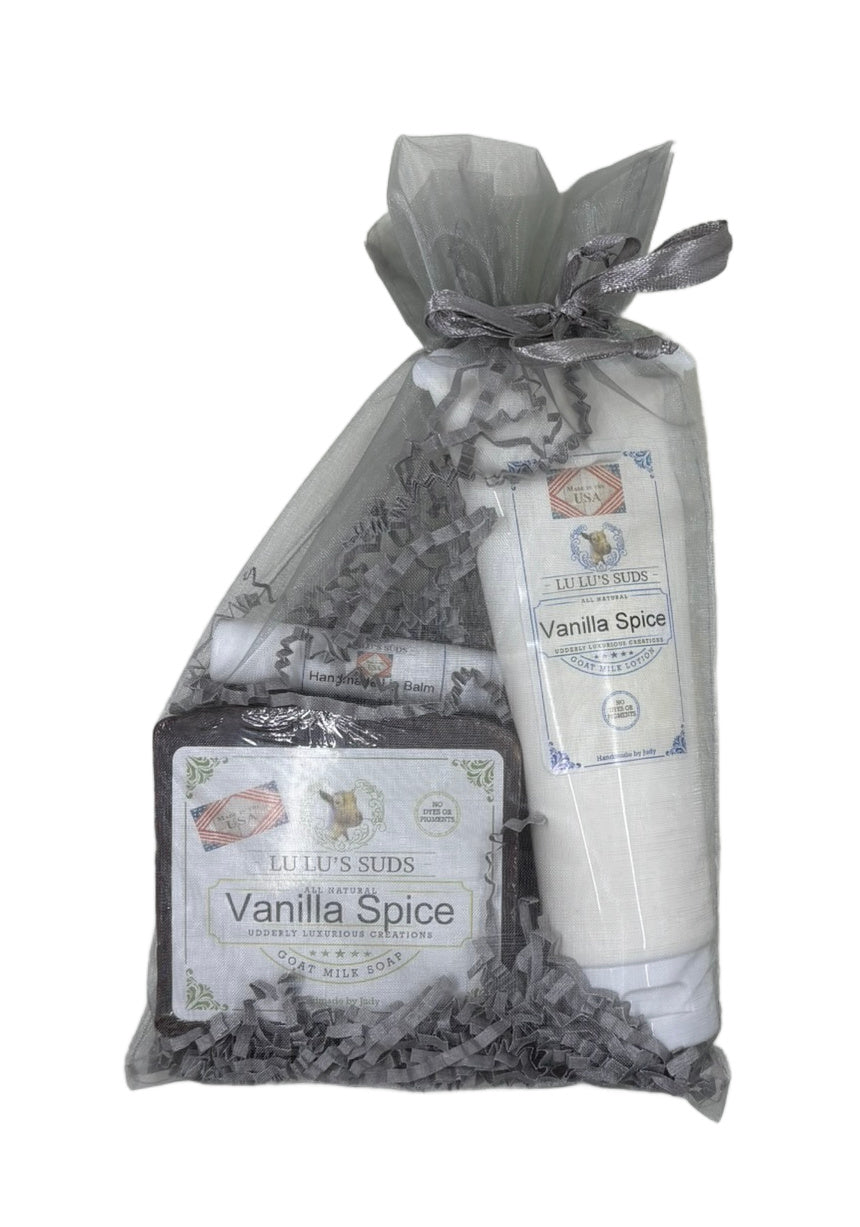 Vanilla Spice Soap, Lotion & Lip Balm Gift Bag