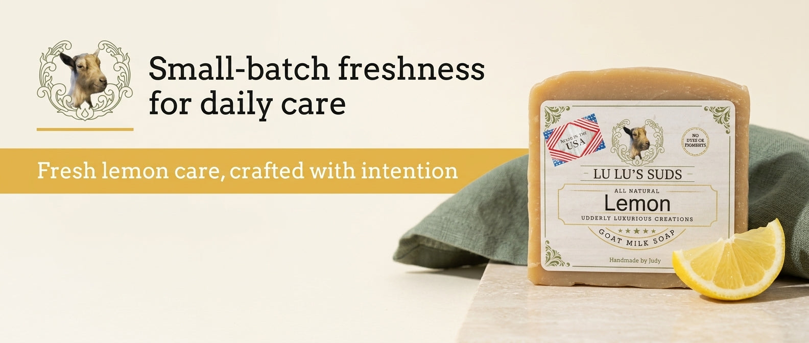 Lemon Goat Milk Soap 5 oz.