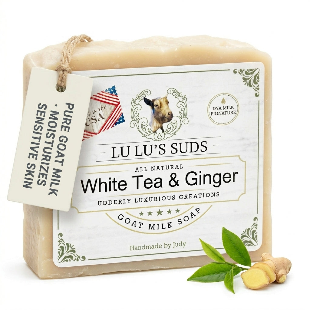 White Tea & Ginger Goat Milk Soap 5 oz.