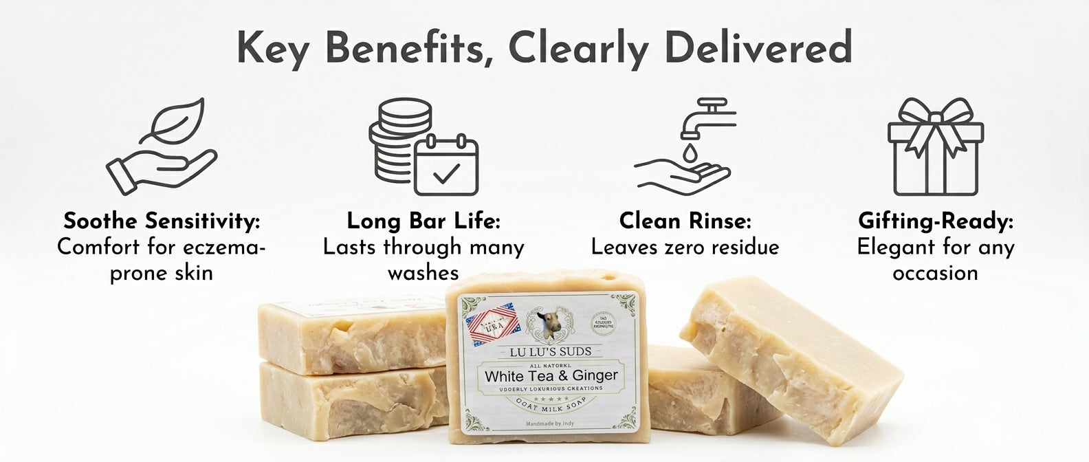 White Tea & Ginger Goat Milk Soap 5 oz.