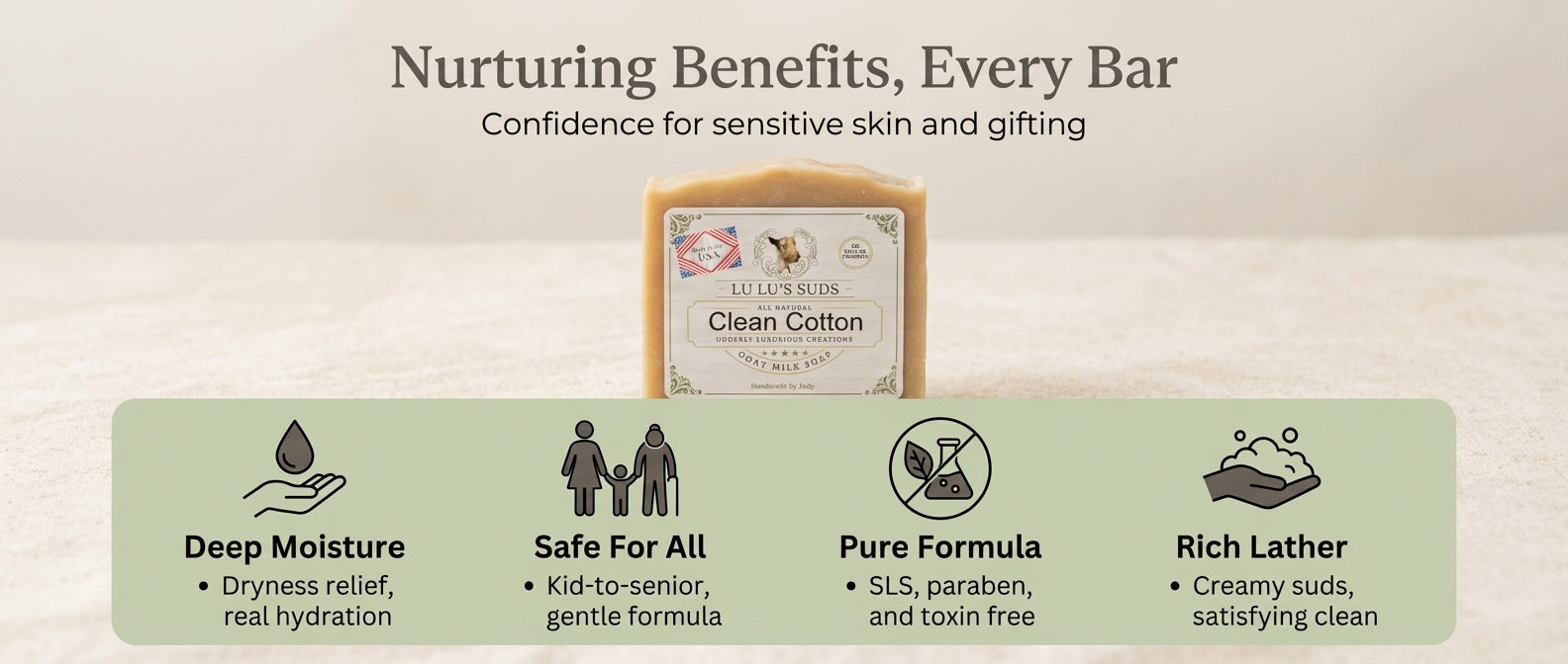 Clean Cotton Goat Milk Soap 5 oz.
