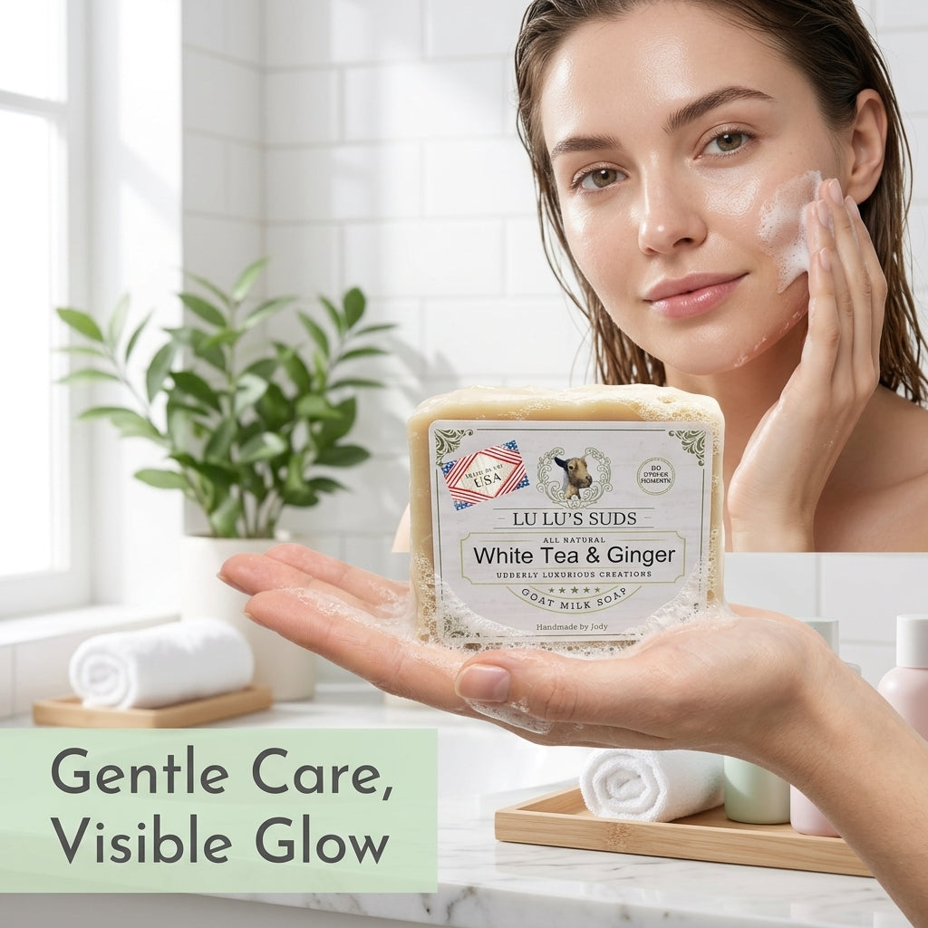 White Tea & Ginger Goat Milk Soap 5 oz.