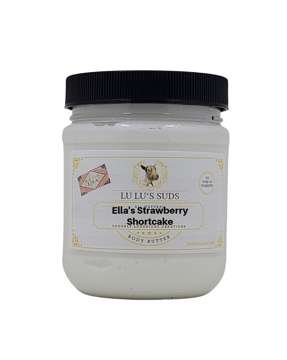 Ella's Strawberry Shortcake Coconut Shea Body Butter 8 oz.