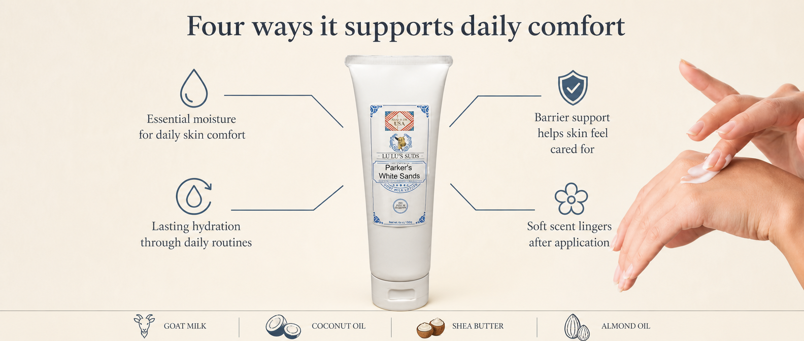 Parker's White Sands Goat Milk Lotion 4 oz.