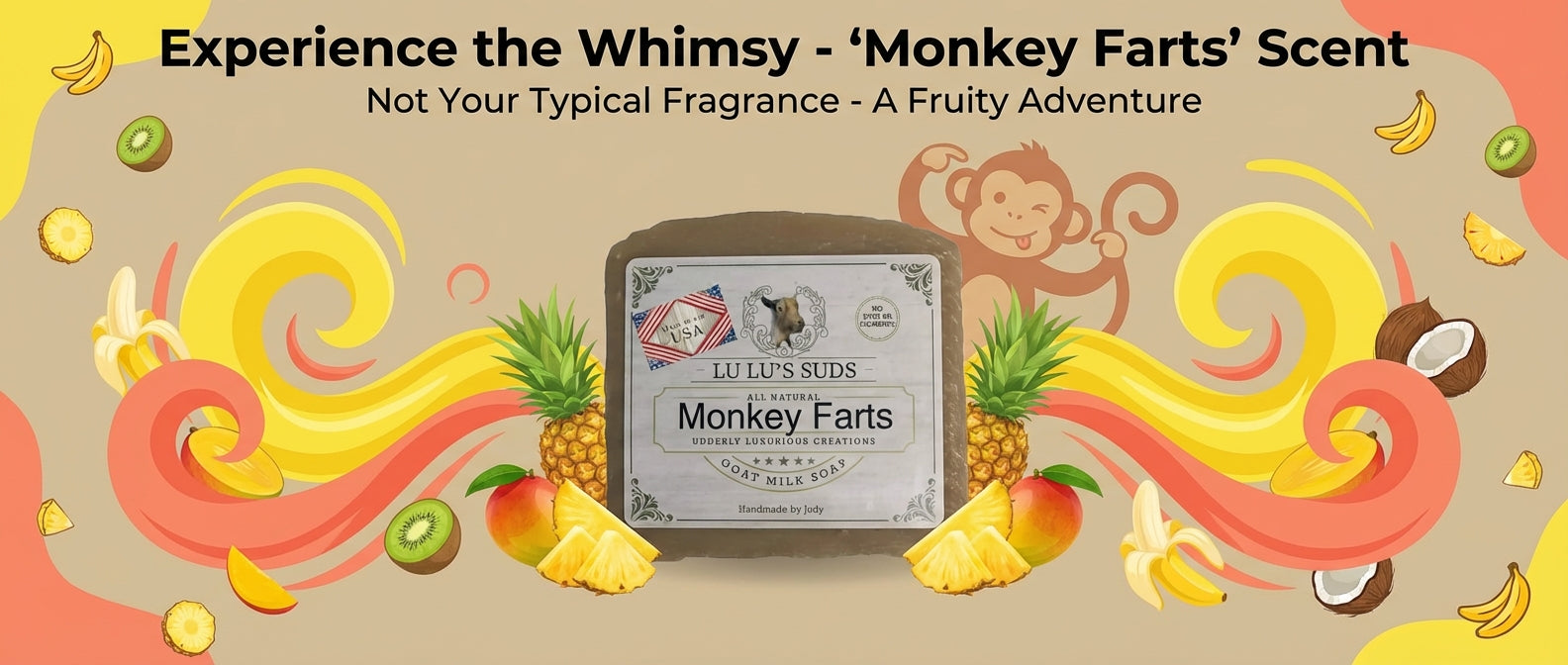 Monkey Farts Goat Milk Soap 5 oz.