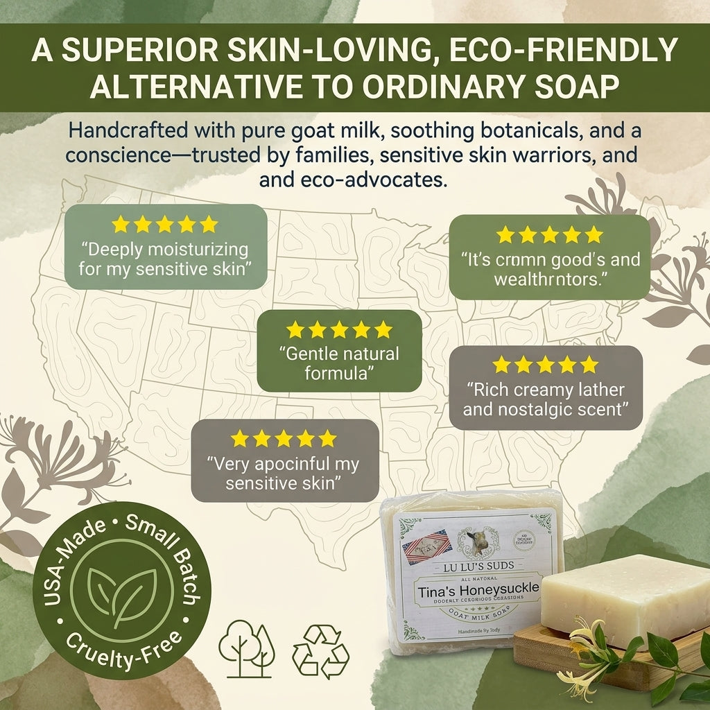 Tina's Honeysuckle Goat Milk Soap 5 oz.