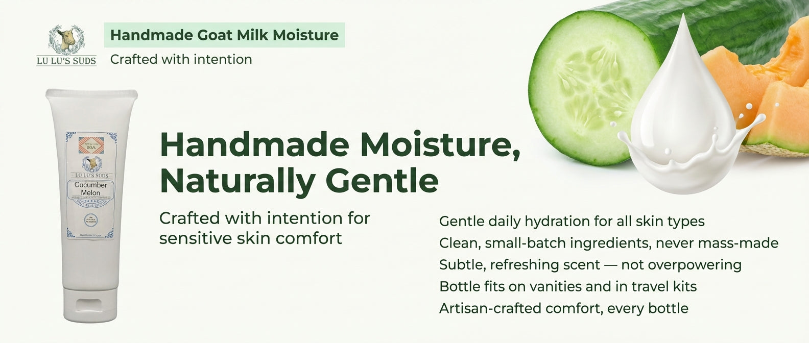 Cucumber Melon Goat Milk Lotion 4 oz.
