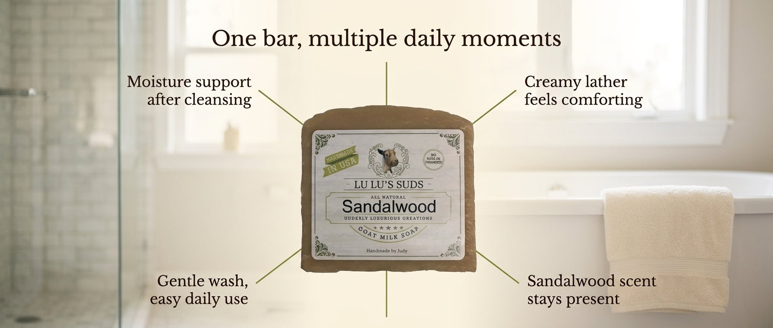 Sandalwood Goat Milk Soap 5 oz.