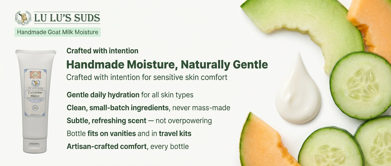 Cucumber Melon Goat Milk Lotion 8 oz.