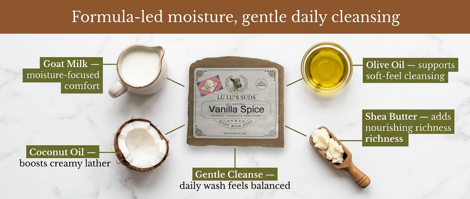 Vanilla Spice Goat Milk Soap 5 oz.