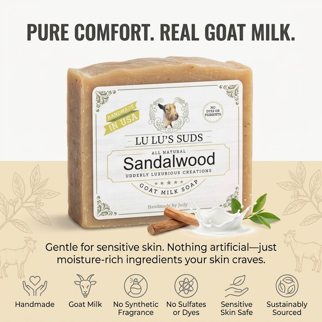 Sandalwood Goat Milk Soap 5 oz.