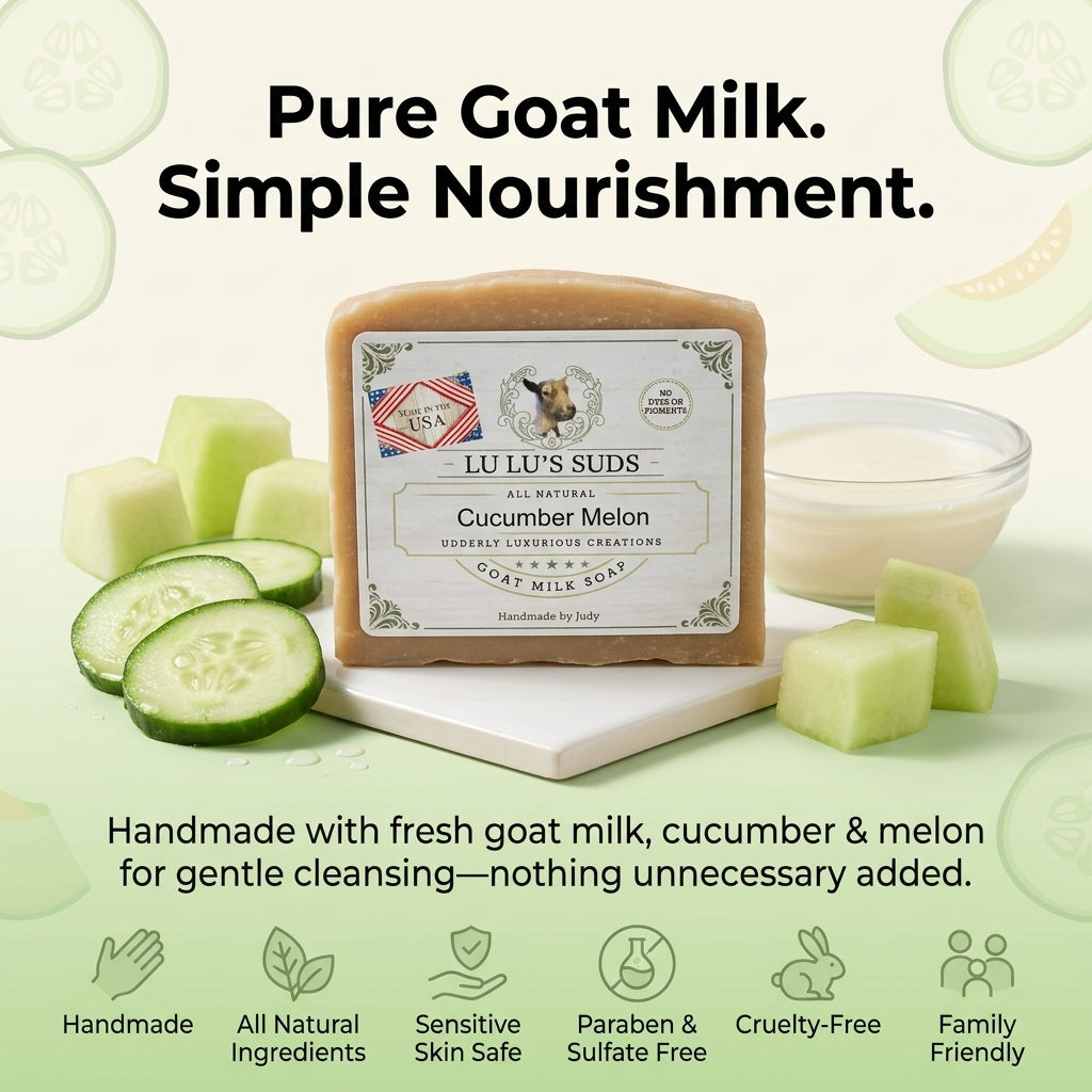 Cucumber Melon Goat Milk Soap 5 oz.