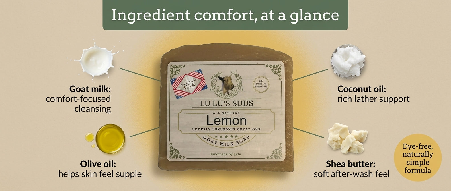 Lemon Goat Milk Soap 5 oz.