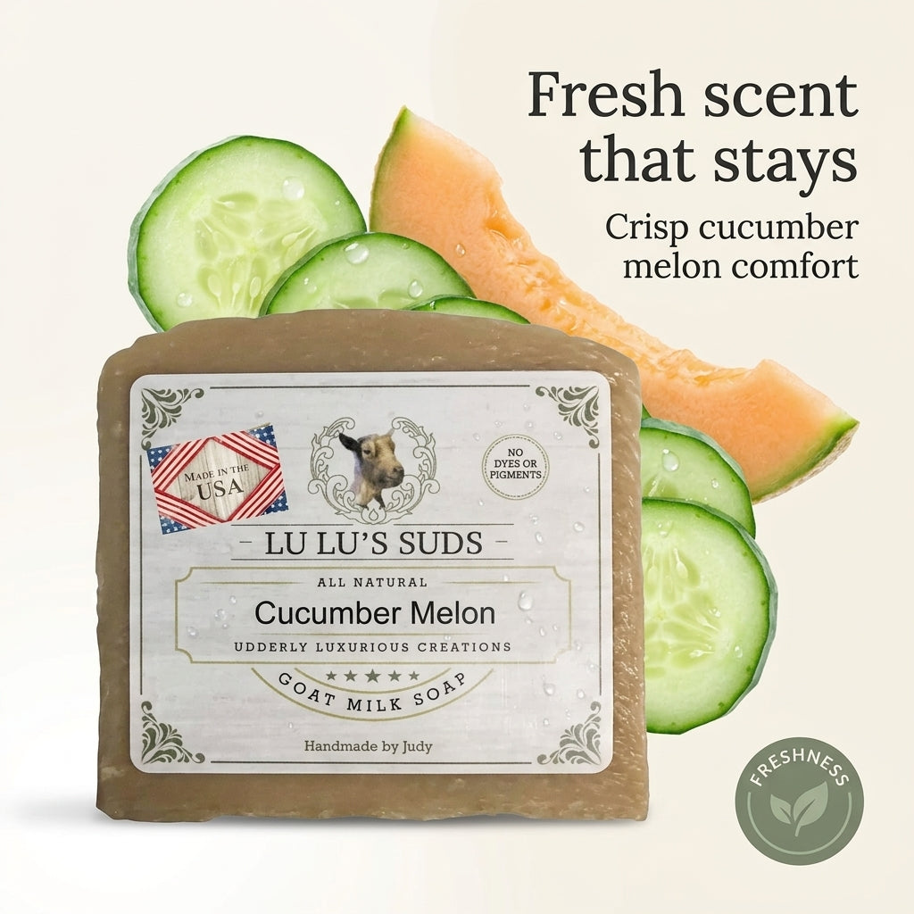 Cucumber Melon Goat Milk Soap 5 oz.