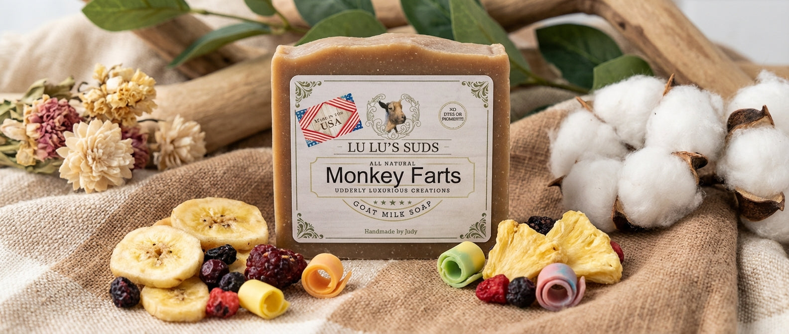 Monkey Farts Goat Milk Soap 5 oz.