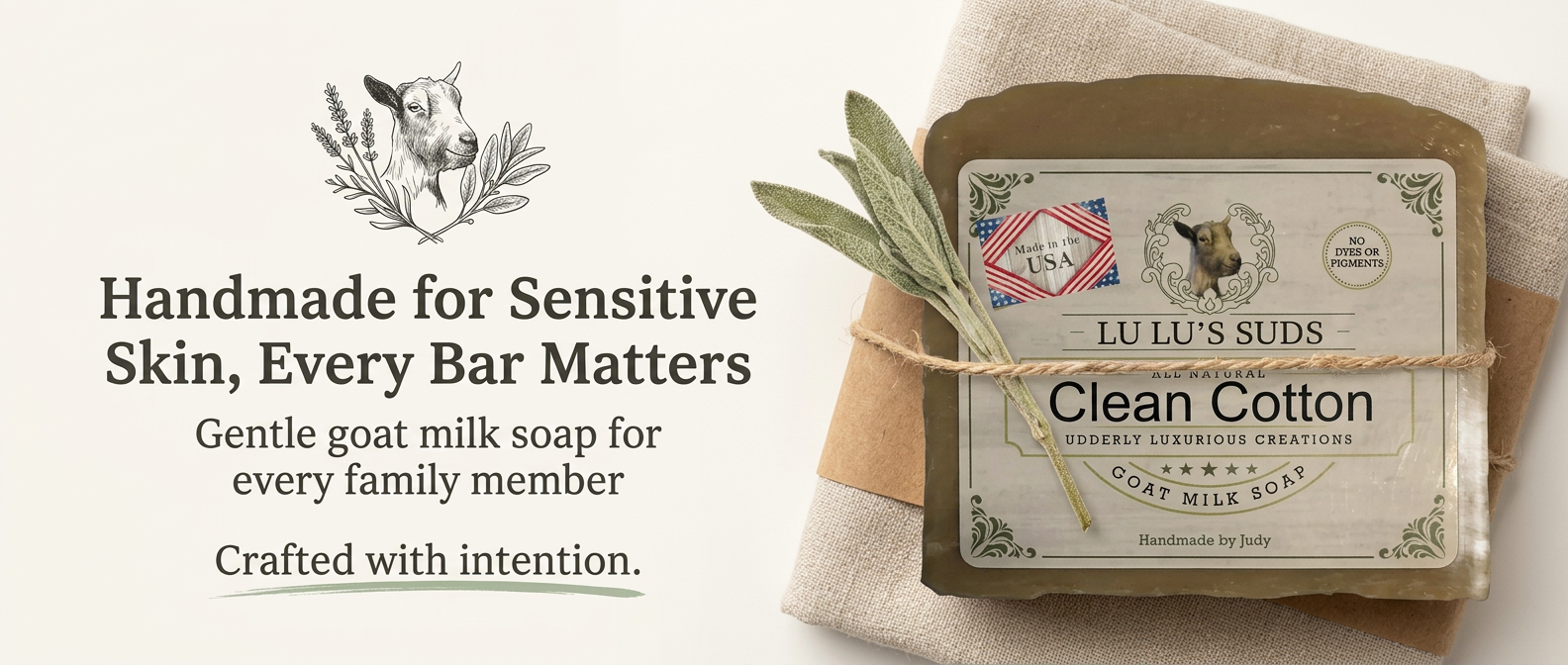 Clean Cotton Goat Milk Soap 5 oz.