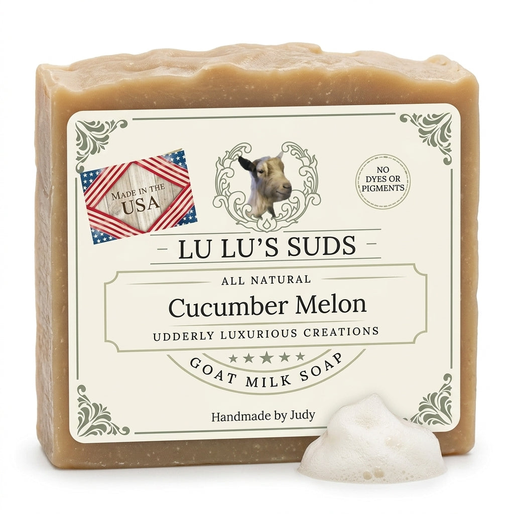 Cucumber Melon Goat Milk Soap 5 oz.