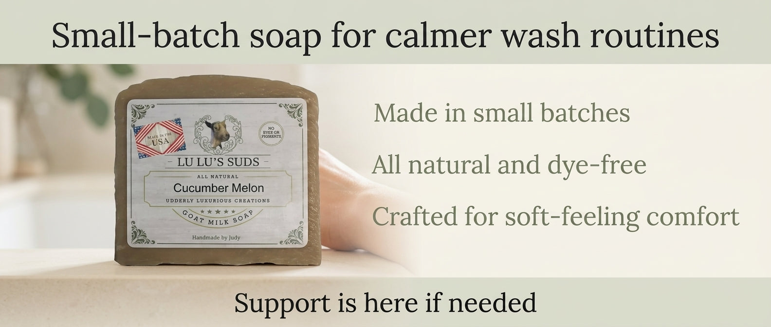 Cucumber Melon Goat Milk Soap 5 oz.