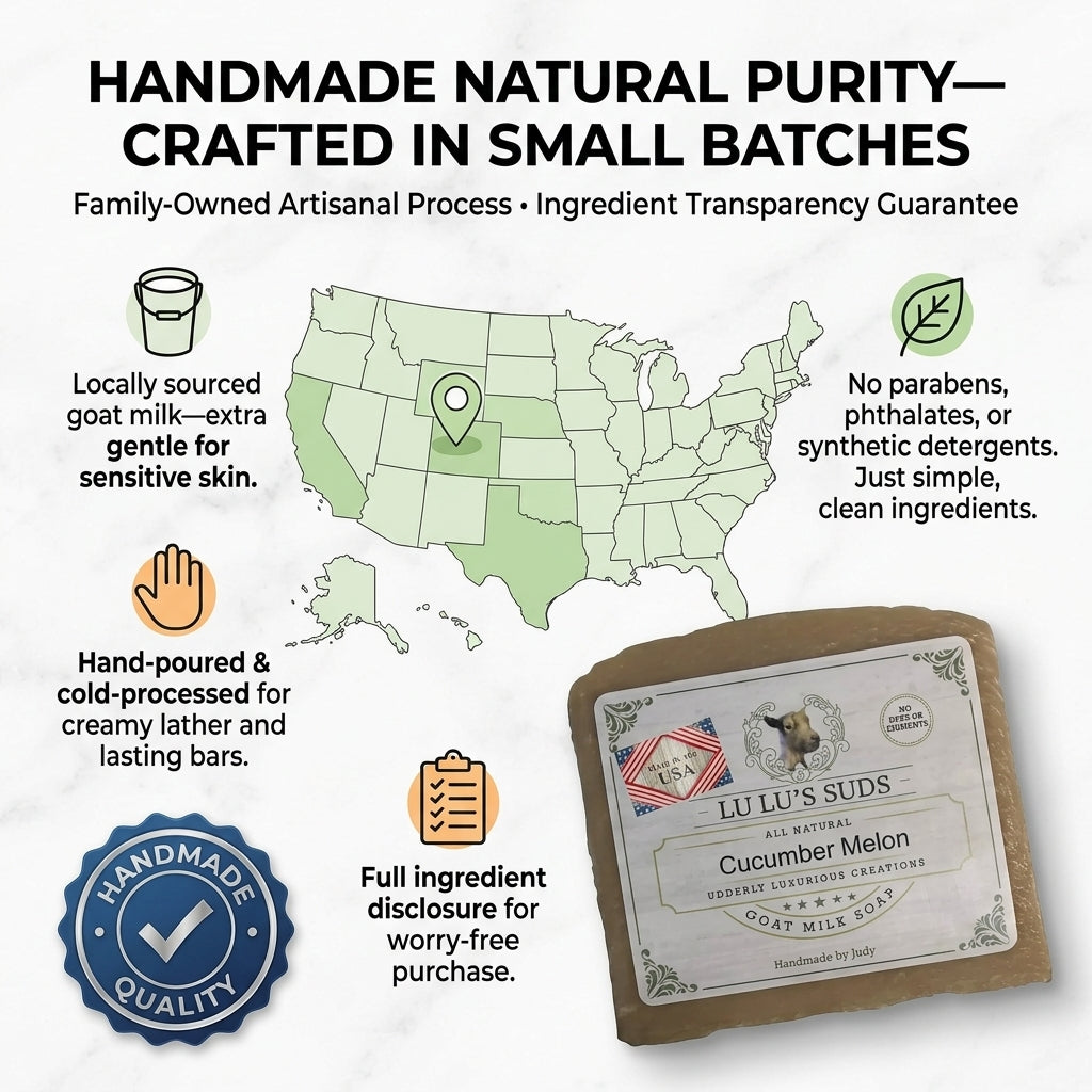 Cucumber Melon Goat Milk Soap 5 oz.