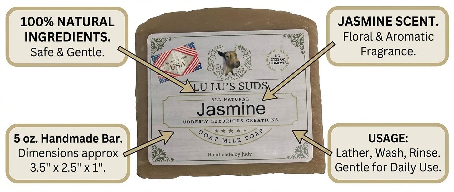 Jasmine Goat Milk Soap 5 oz.
