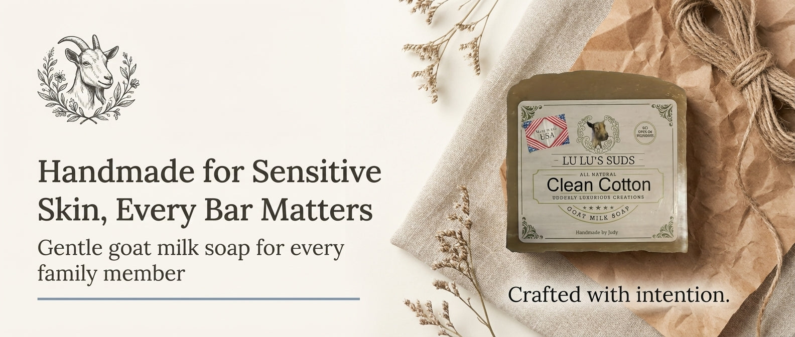 Clean Cotton Goat Milk Soap 5 oz.