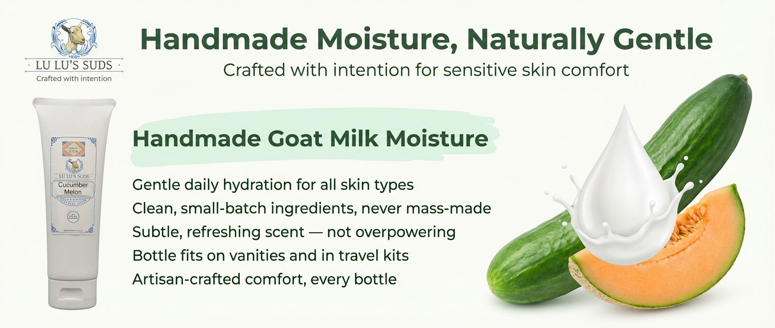 Cucumber Melon Goat Milk Lotion 8 oz.
