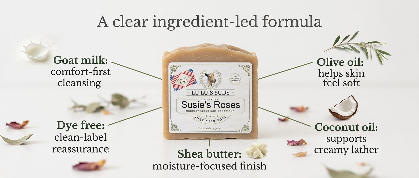 Susie's Roses Goat Milk Soap 5 oz.