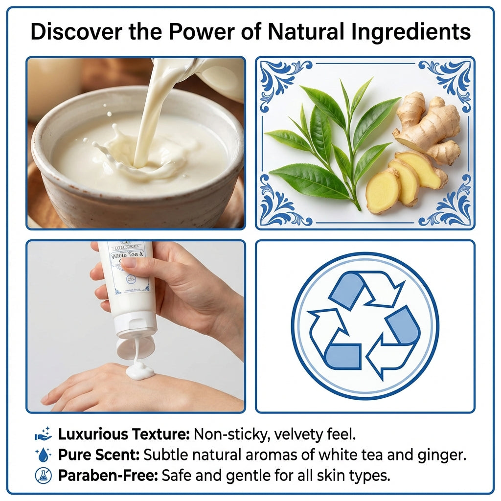 White Tea & Ginger Goat Milk Lotion 8 oz.