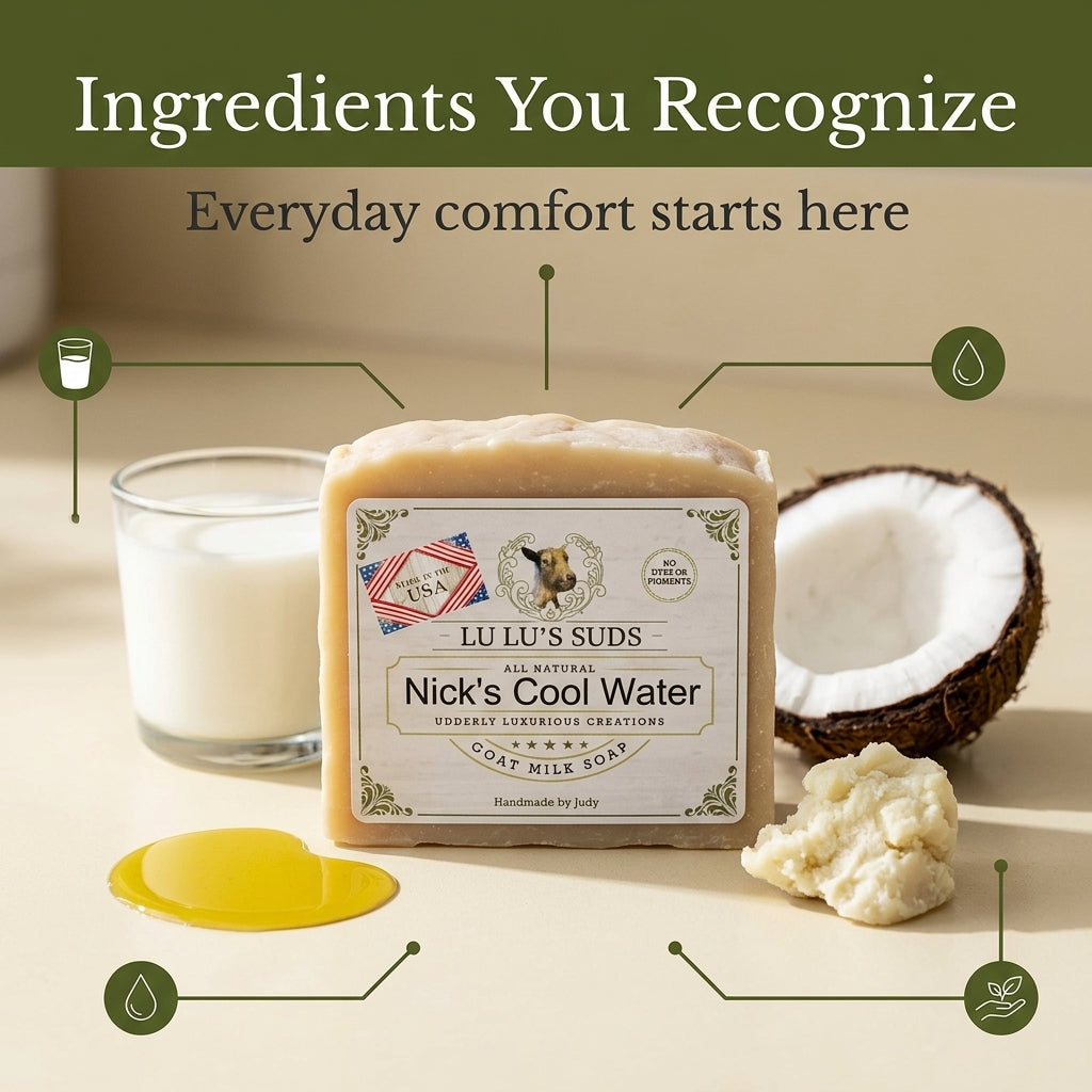 Nick's Cool Water Goat Milk Soap 5 oz.