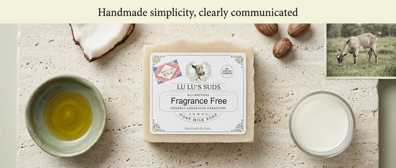 Fragrance Free Goat Milk Soap 5 oz.