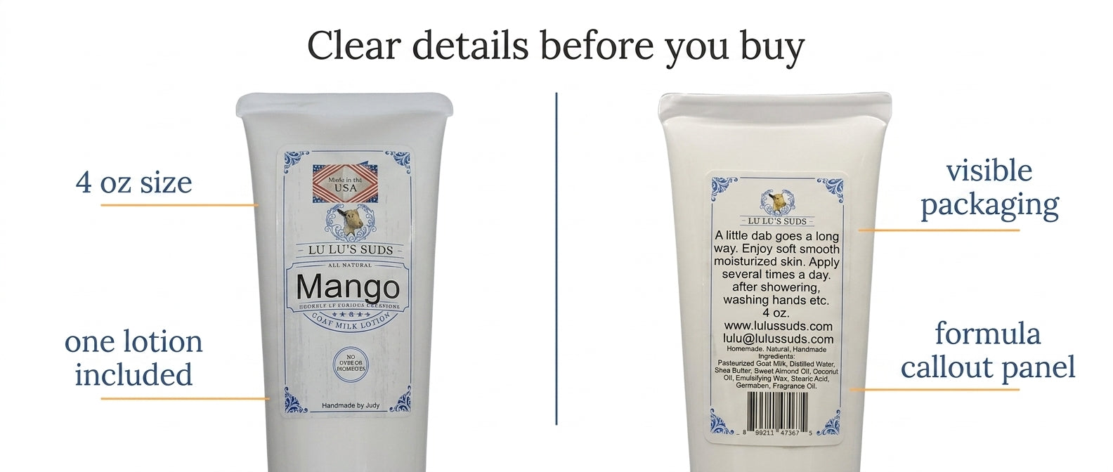 Mango Goat Milk Lotion 4 oz.