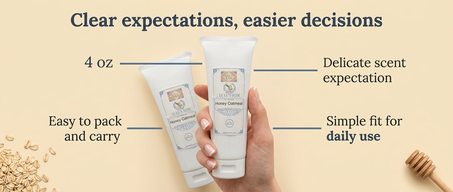 Honey Oatmeal Goat Milk Lotion 4 oz.