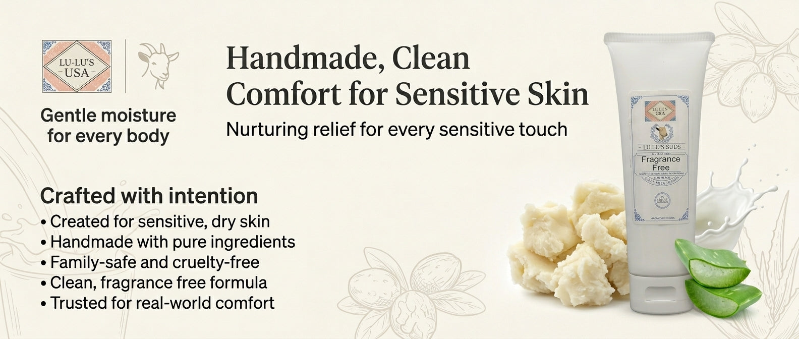 Fragrance Free Goat Milk Lotion 4 oz.