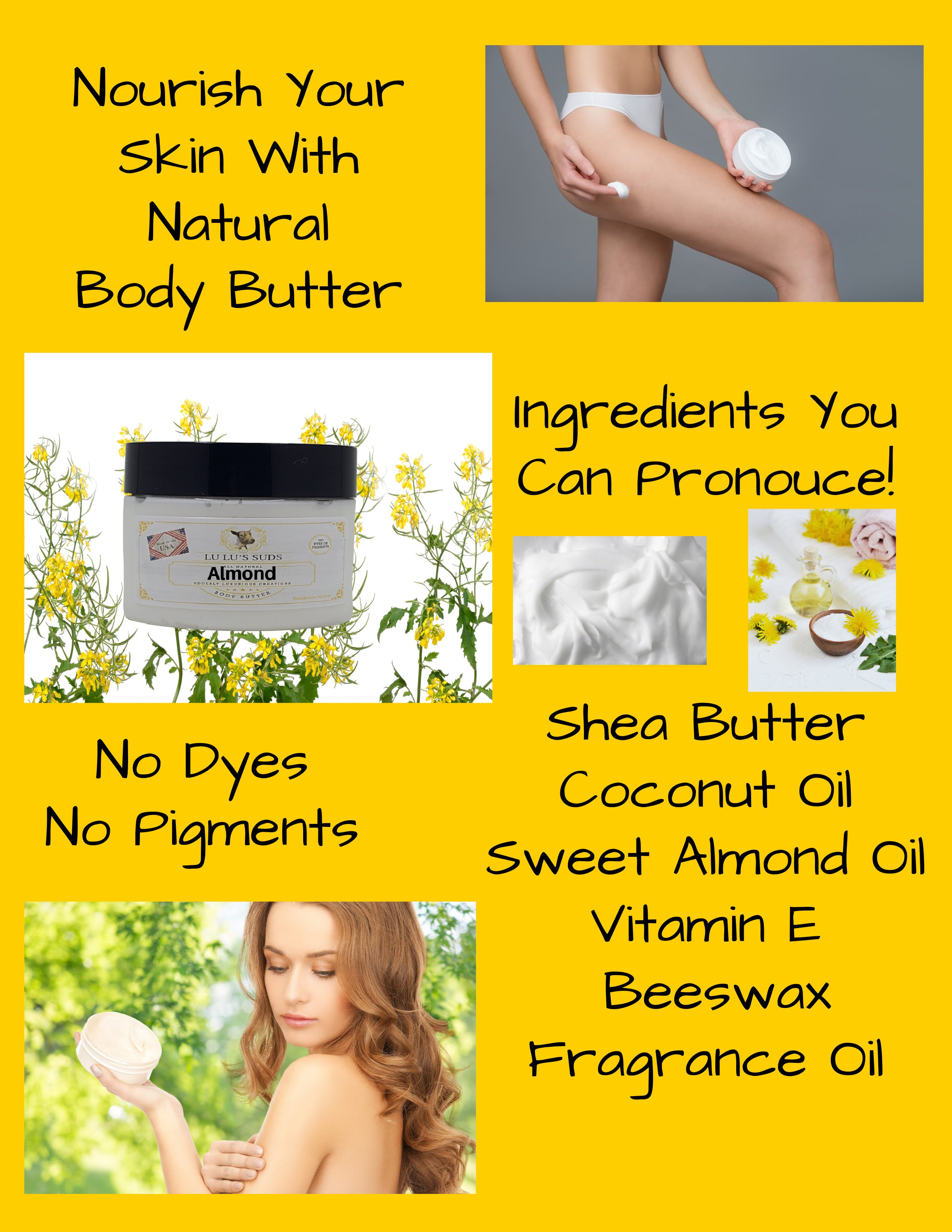 Almond Coconut Shea Body Butter 4 oz.