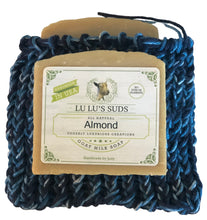 Soap Bag 100% Cotton Hand Knitted Dark Denim & Denim Blue