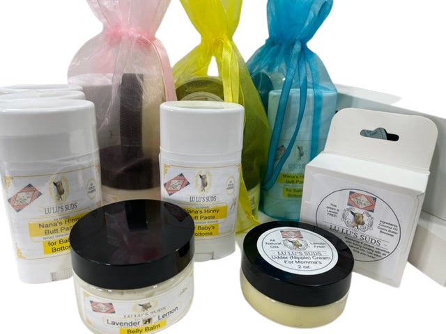 Momma's 2 B Starter Pack Belly Balm, Udder (Nipple) Cream, Nana's Hinny Paste for Baby's Bottom