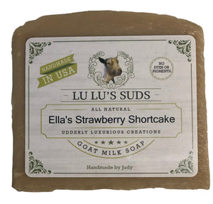 Ella's Strawberry Shortcake Goat Milk Soap 5 oz.