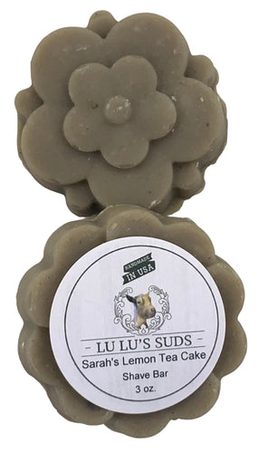 Sarah's Lemon Tea Cake Shave Bar 3 oz.